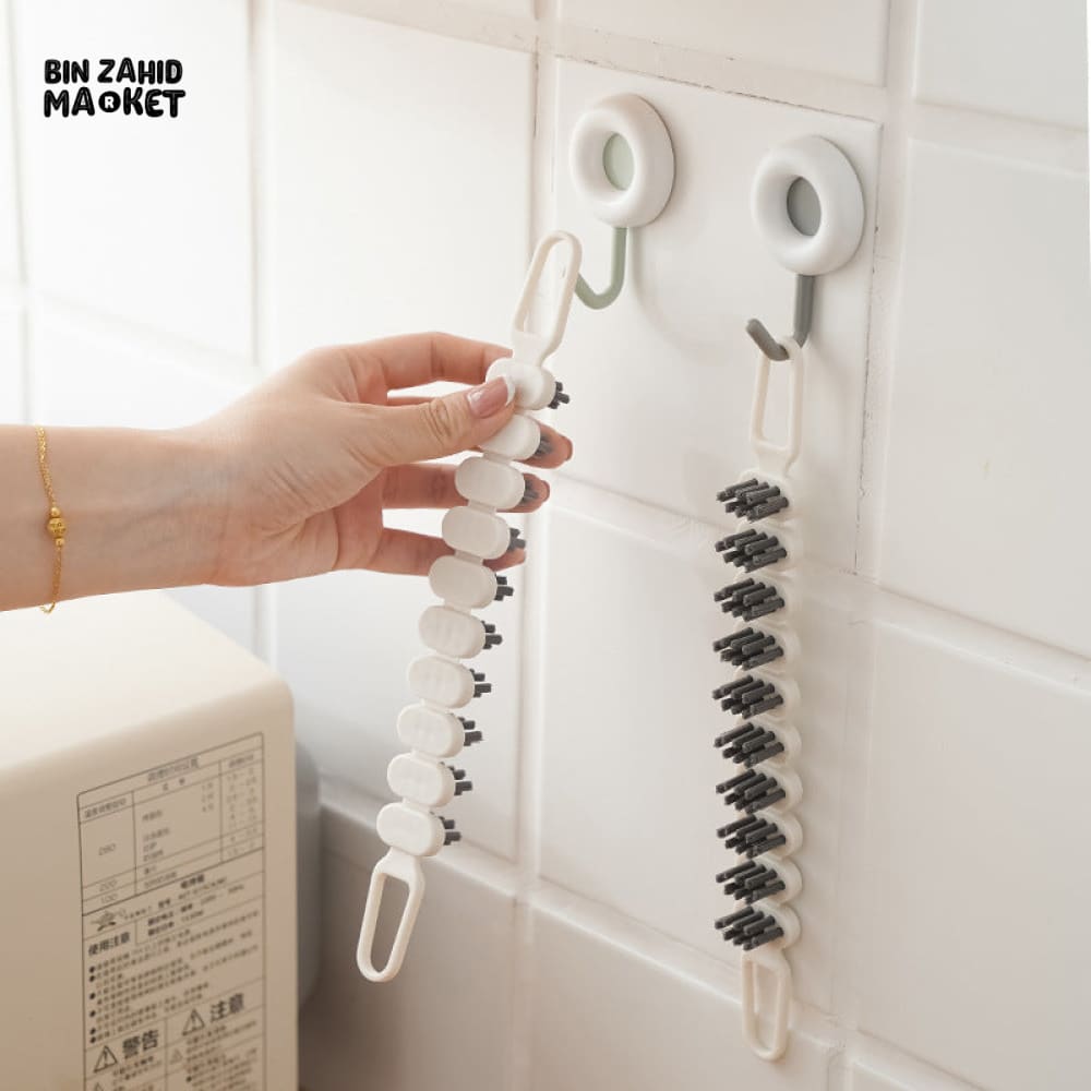 PORTABLE FOLDABLE GROUT BRUSH – FLEXIBLE MULTIFUNCTIONAL CLEANING BRUSH WITH SOFT BRISTLES FOR KITCHEN BATHROOM & HOME