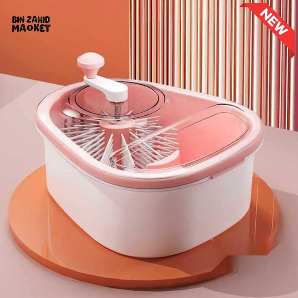 PORTABLE FRUIT & VEGETABLE WASHING BOWL WITH INTEGRATED BRUSH – QUICK RINSE EASY DRAIN