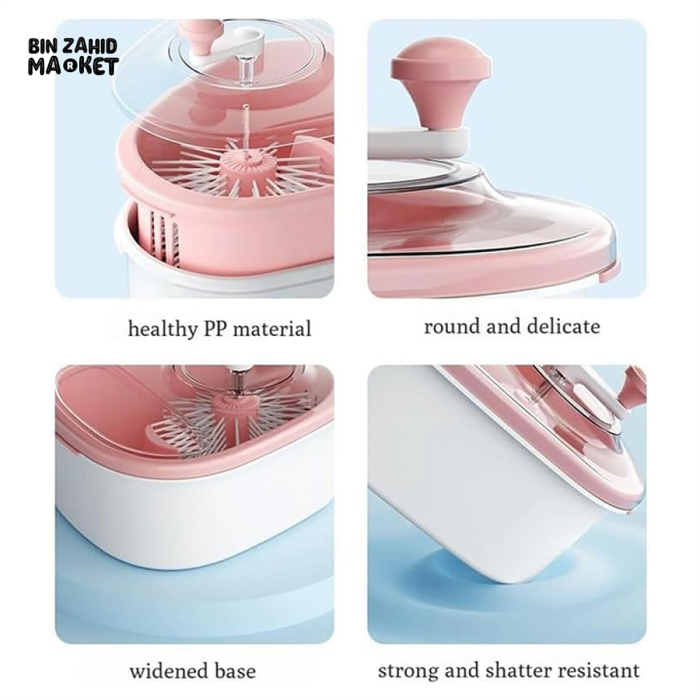 PORTABLE FRUIT & VEGETABLE WASHING BOWL WITH INTEGRATED BRUSH – QUICK RINSE EASY DRAIN