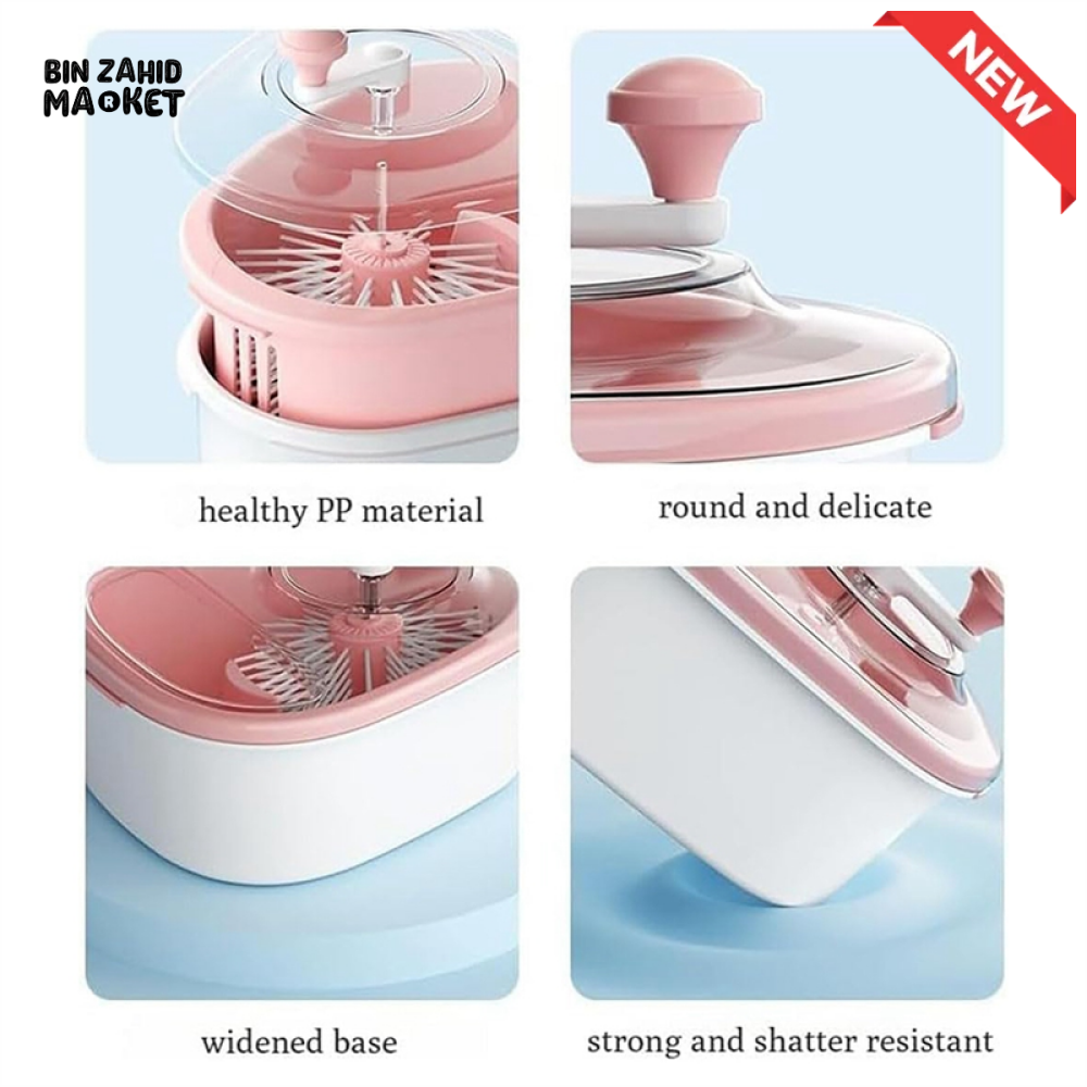 PORTABLE FRUIT & VEGETABLE WASHING BOWL WITH INTEGRATED BRUSH – QUICK RINSE EASY DRAIN