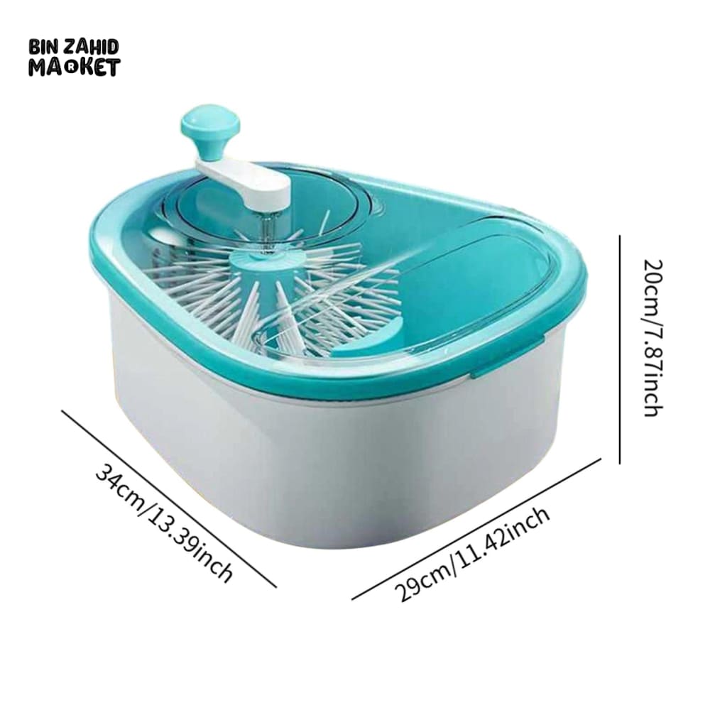 PORTABLE FRUIT & VEGETABLE WASHING BOWL WITH INTEGRATED BRUSH – QUICK RINSE EASY DRAIN
