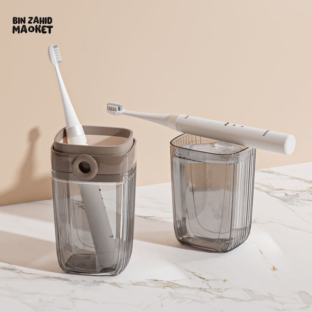 PORTABLE LUXURY TOOTHBRUSH STORAGE SET – TRAVEL MOUTHWASH CUP TOOTHBRUSH & TOOTHPASTE HOLDER FOR HOME AND TRAVEL USE