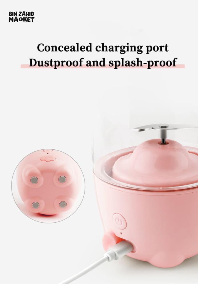 PORTABLE MINI ELECTRIC JUICER RECHARGEABLE HOME BLENDER CUP