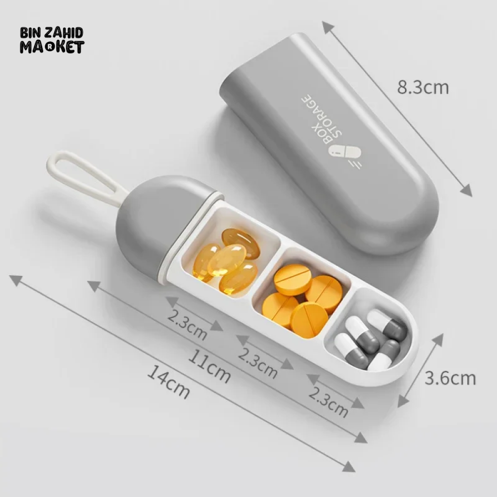 PORTABLE PILL ORGANIZER TRAVEL MEDICINE BOX