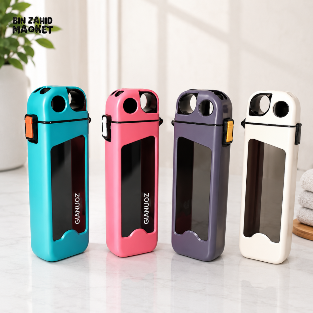 PORTABLE RECTANGULAR WATER BOTTLE WITH CARRY HANDLE - 1 PIECE