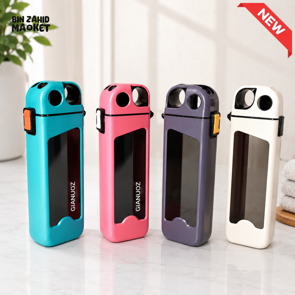 PORTABLE RECTANGULAR WATER BOTTLE WITH CARRY HANDLE - 1 PIECE