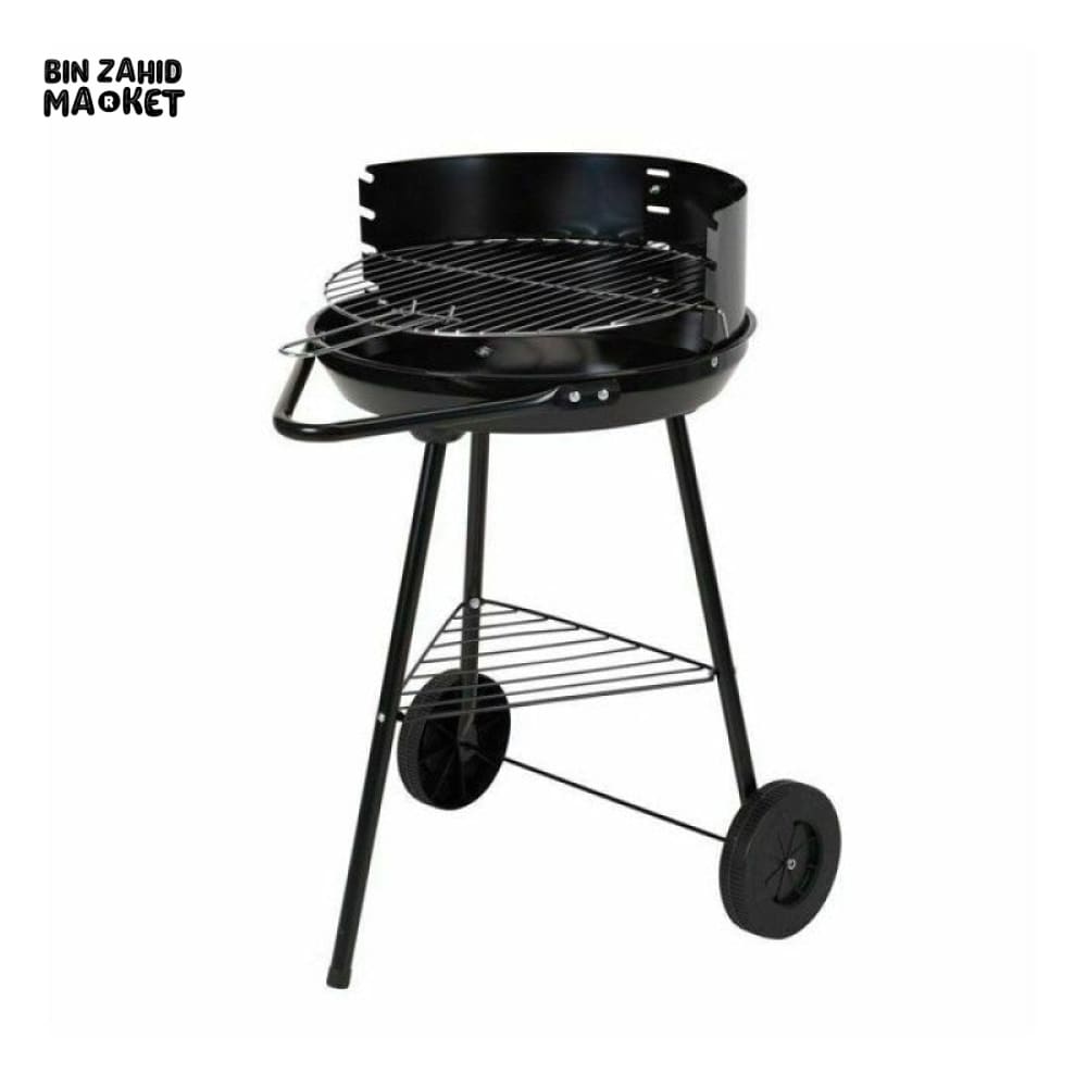 PORTABLE ROUND CHARCOAL BBQ GRILL WITH WHEELS