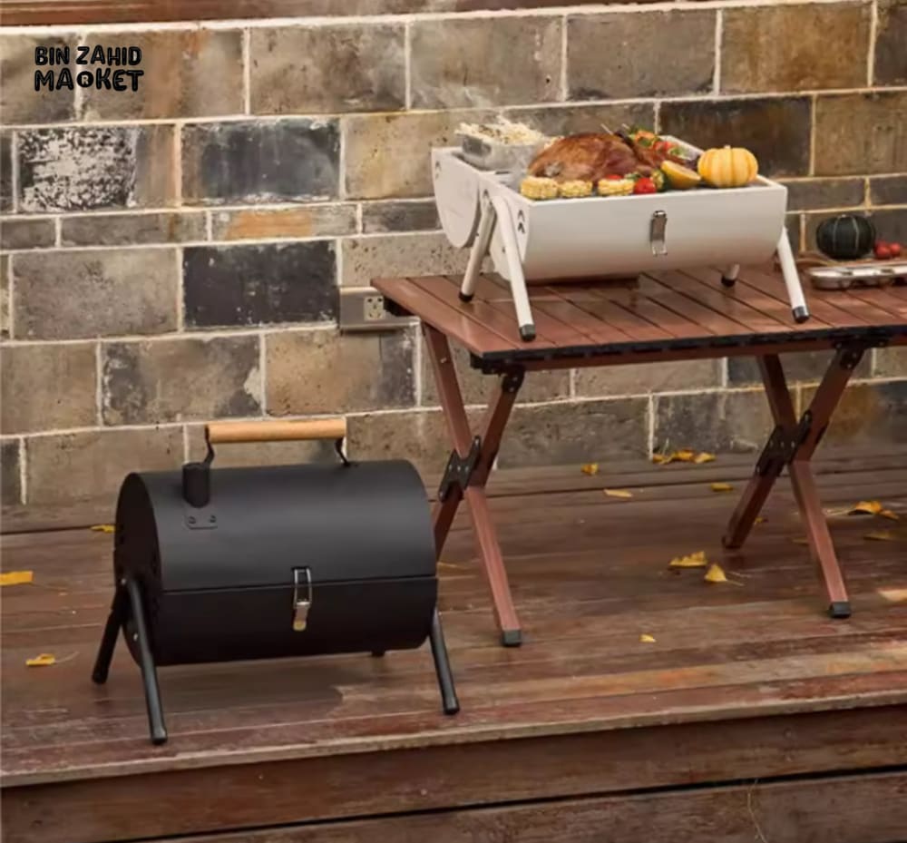 PORTABLE SMOKELESS FOLDING BBQ STOVE