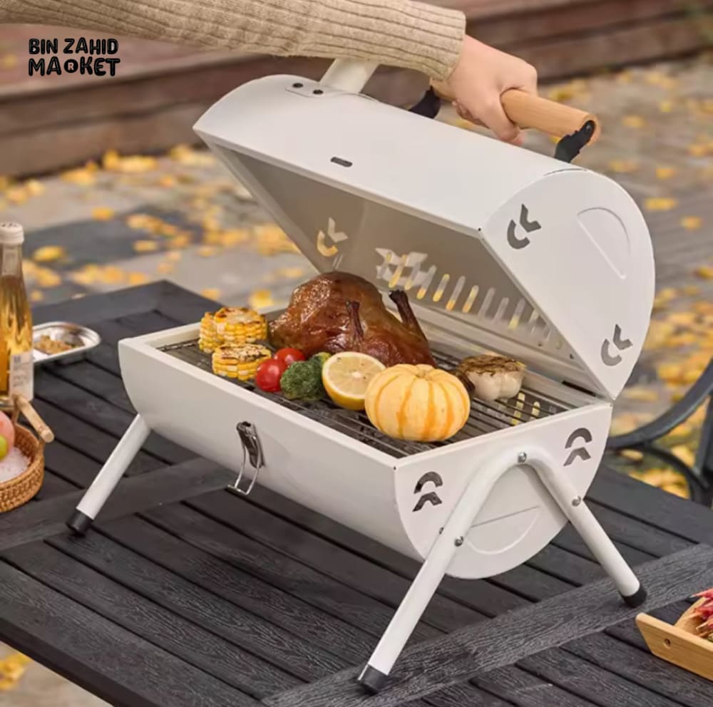 PORTABLE SMOKELESS FOLDING BBQ STOVE