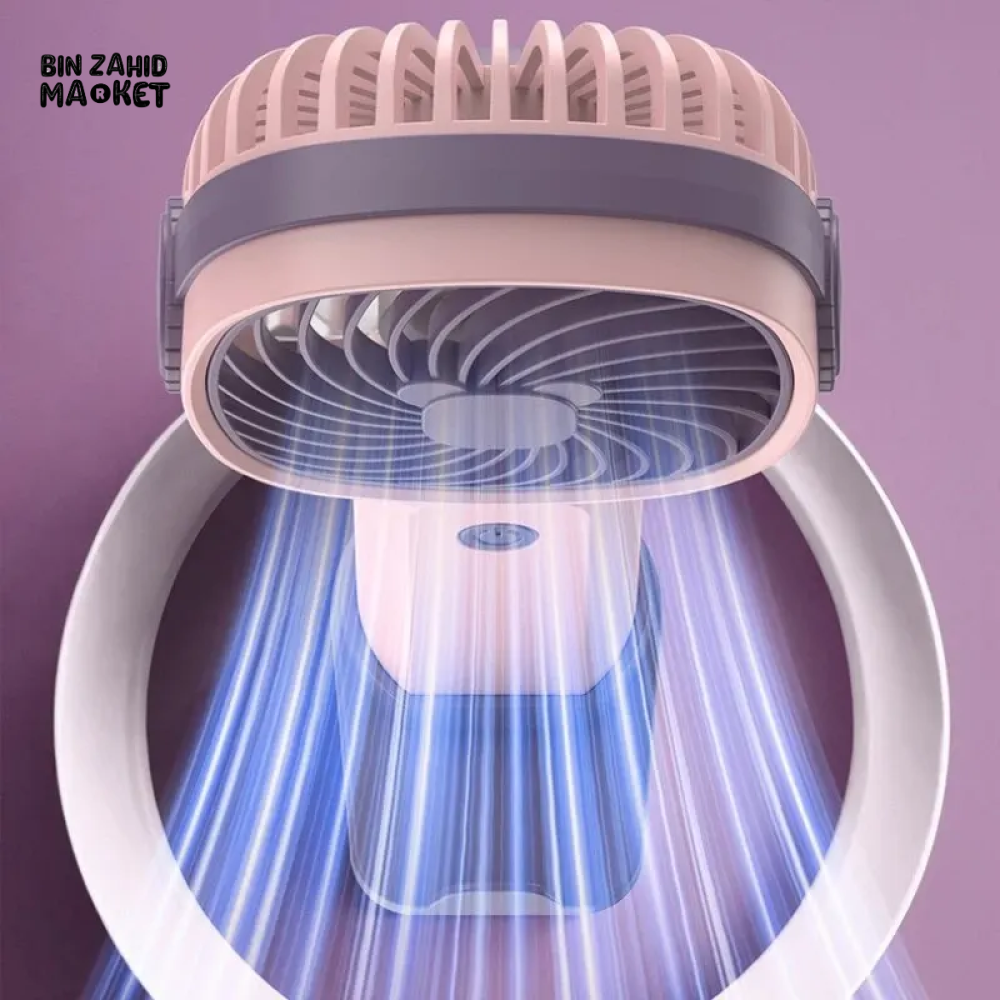 PORTABLE USB RECHARGEABLE MINI FAN WITH PHONE HOLDER FAST CHARGING HANDHELD FAN FOR TRAVEL OFFICE & STUDENTS