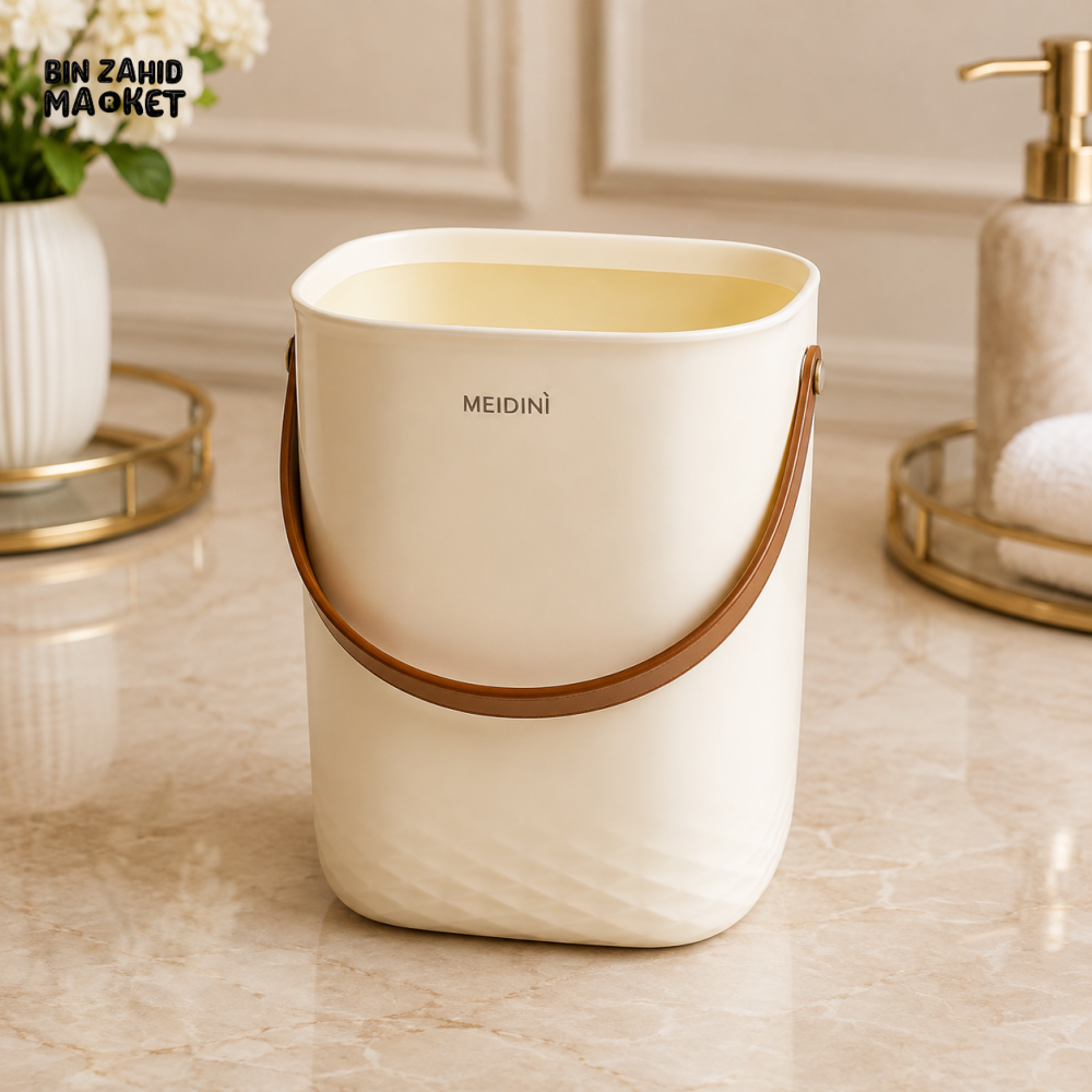PORTABLE WASTE BIN WITH CARRY HANDLE - 15 LITERR
