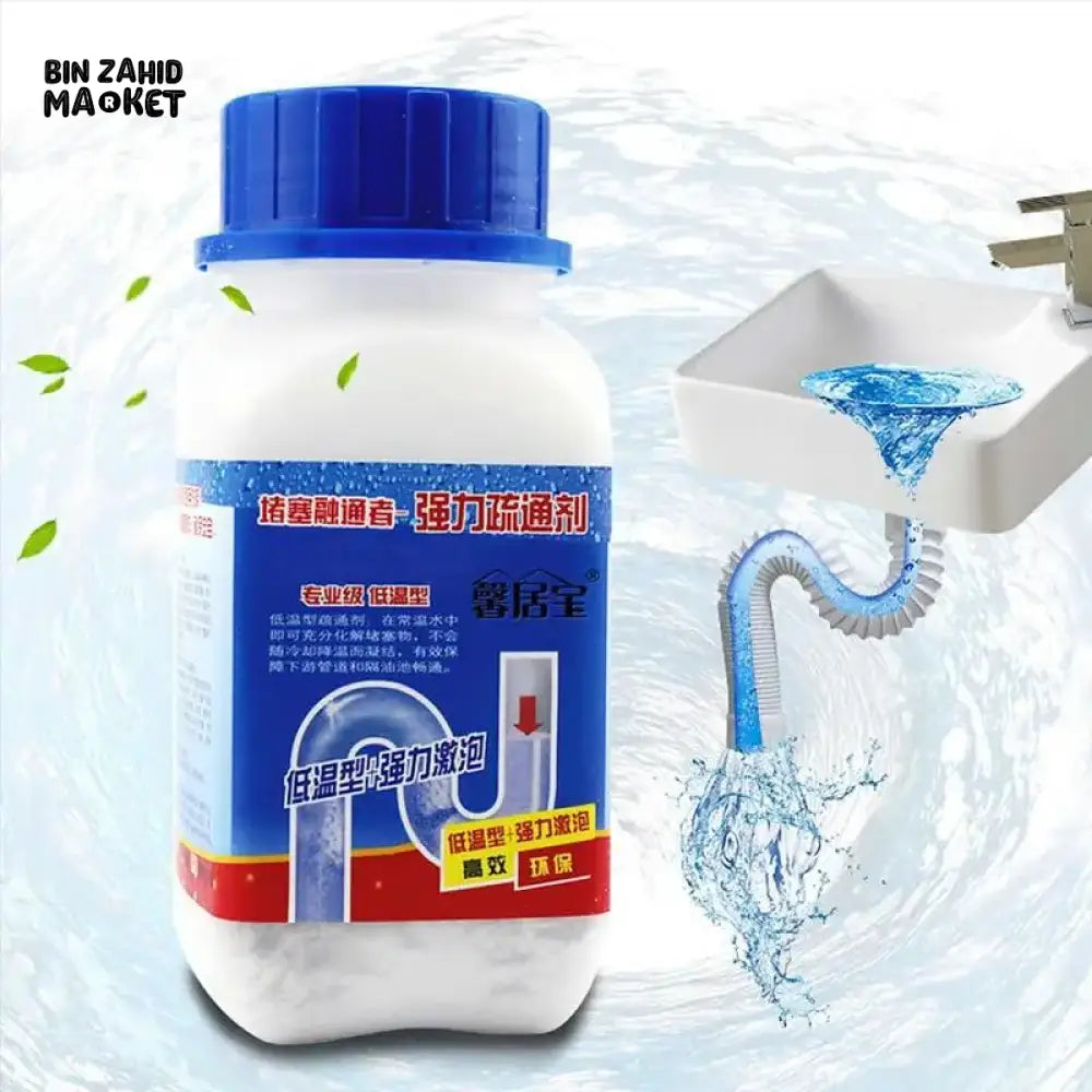 POWERFUL DRAIN CLEANER POWDER – DESTROYS TOUGHEST CLOGS PIPE BLOCKAGE REMOVER | FAST-ACTING FOAM FORMULA