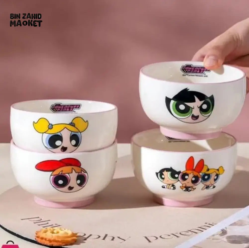 POWERPUFF GIRLS CN CERAMIC BOWL GIFT SET – 4 PIECES
