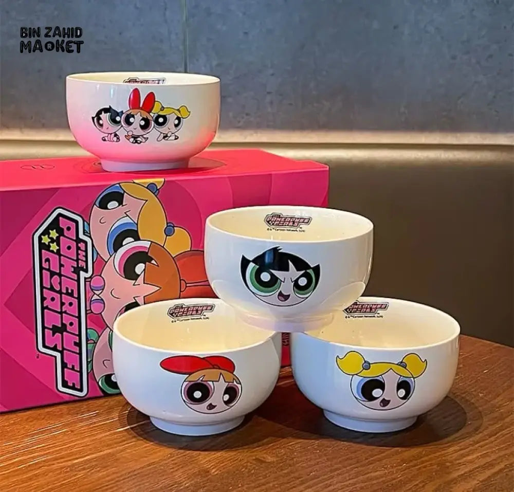POWERPUFF GIRLS CN CERAMIC BOWL GIFT SET – 4 PIECES