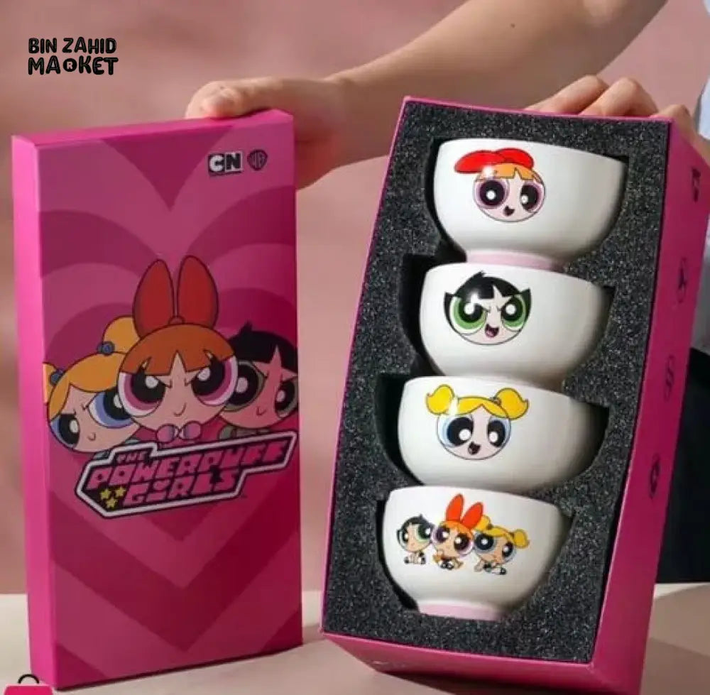 POWERPUFF GIRLS CN CERAMIC BOWL GIFT SET – 4 PIECES