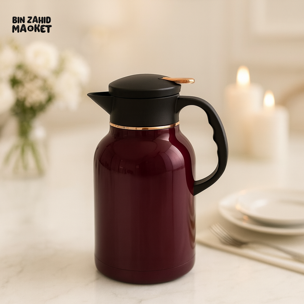 PREMIUM 1.6 LITER 304 STAINLESS STEEL VACUUM INSULATED THERMAL CARAFE – LARGE CAPACITY HOT & COLD COFFEE POT FOR HOME