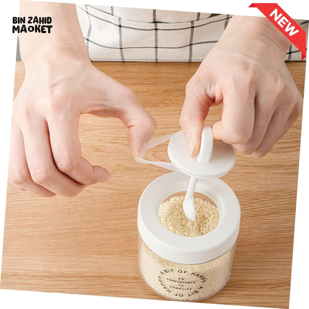 PREMIUM 3-PIECE SPICE JAR SET WITH TRAY & SPOONS