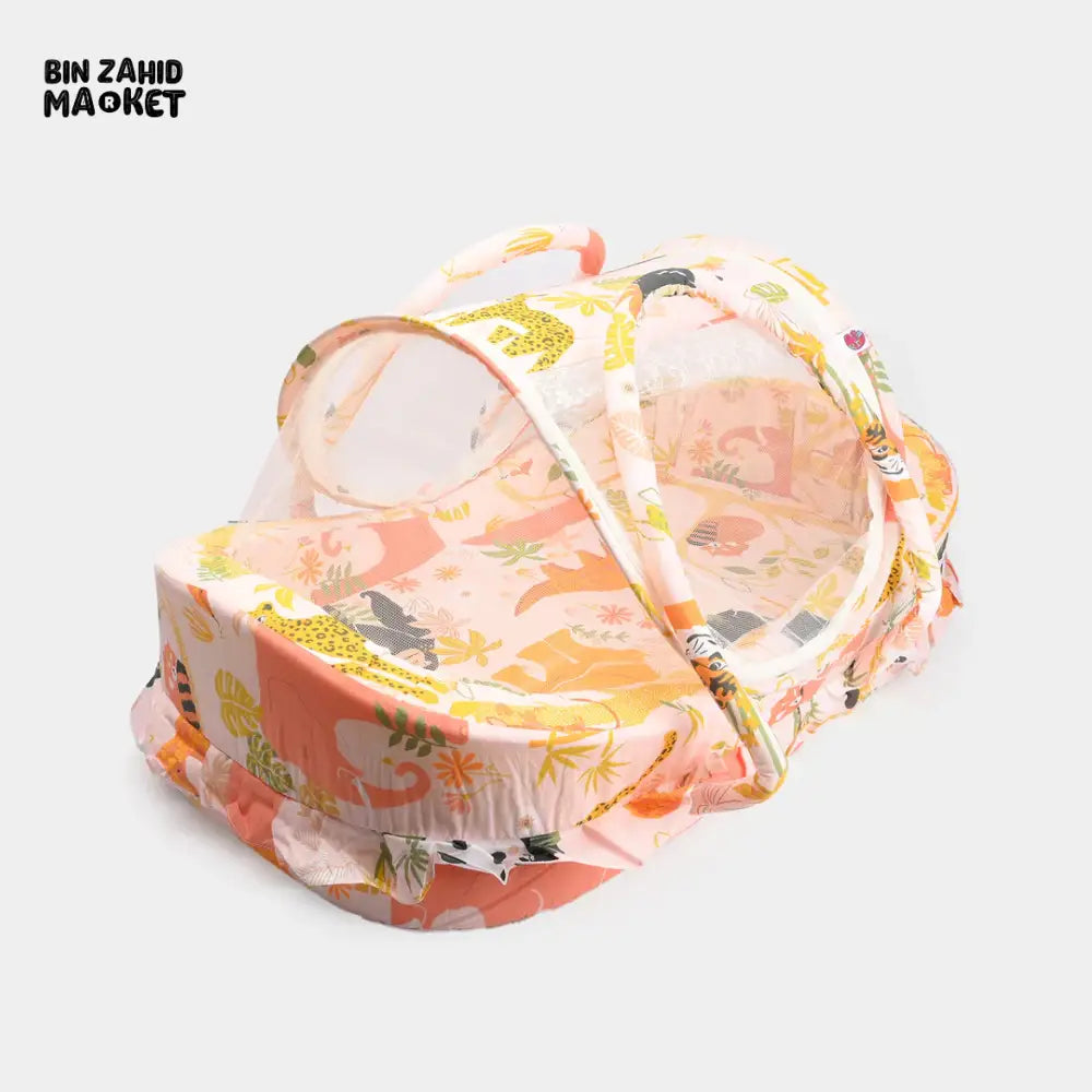 PREMIUM BABY HAND CARRY WITH NET PORTABLE BED FOR NEWBORNS RANDOM DESIGN