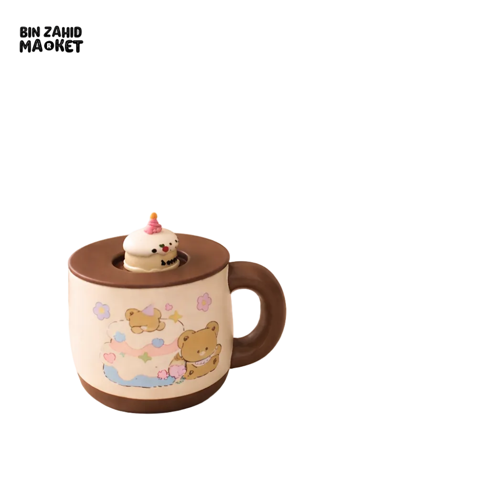PREMIUM CERAMIC MUG WITH CUTE TOPPER – PERFECT FOR GIFTING