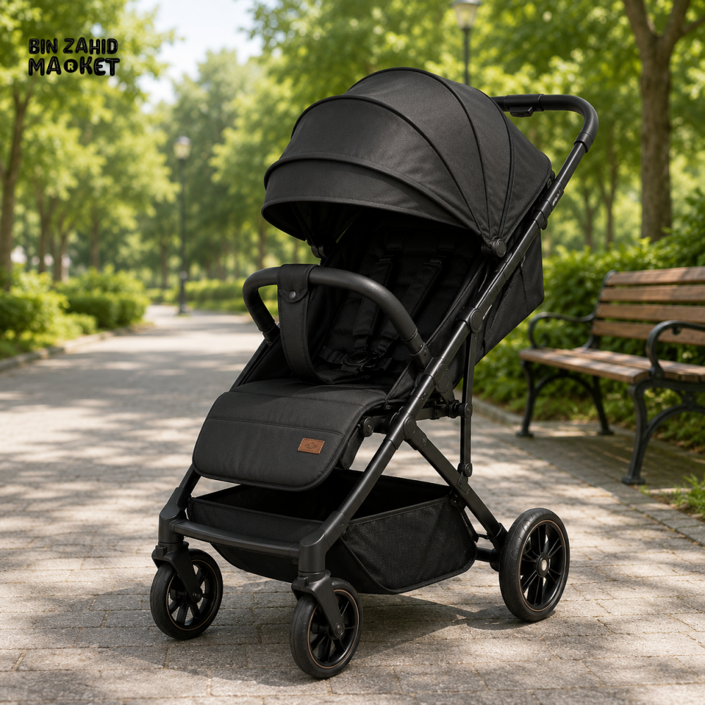 PREMIUM COMPACT BABY STROLLER - BLACK