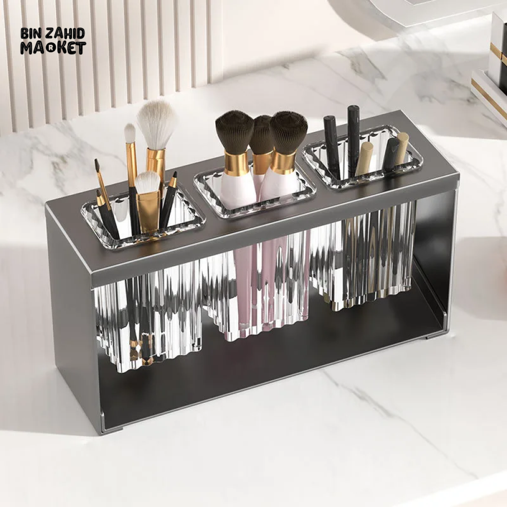 PREMIUM COUNTERTOP CUTLERY DRYING HOLDER TABLEWARE DRAINER BOX WITH SEPARATE COMPARTMENTS FOR FORKS & CHOPSTICKS BLACK TABLETOP STORAGE ORGANIZER