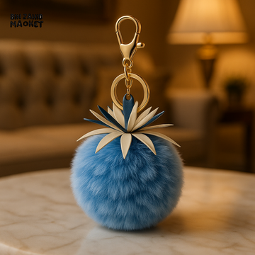 PREMIUM FAUX FUR KEYCHAIN SET — SOFT POM POM BAG & BACKPACK PENDANT