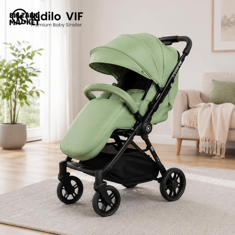 PREMIUM FOLDABLE BABY STROLLER - GREEN