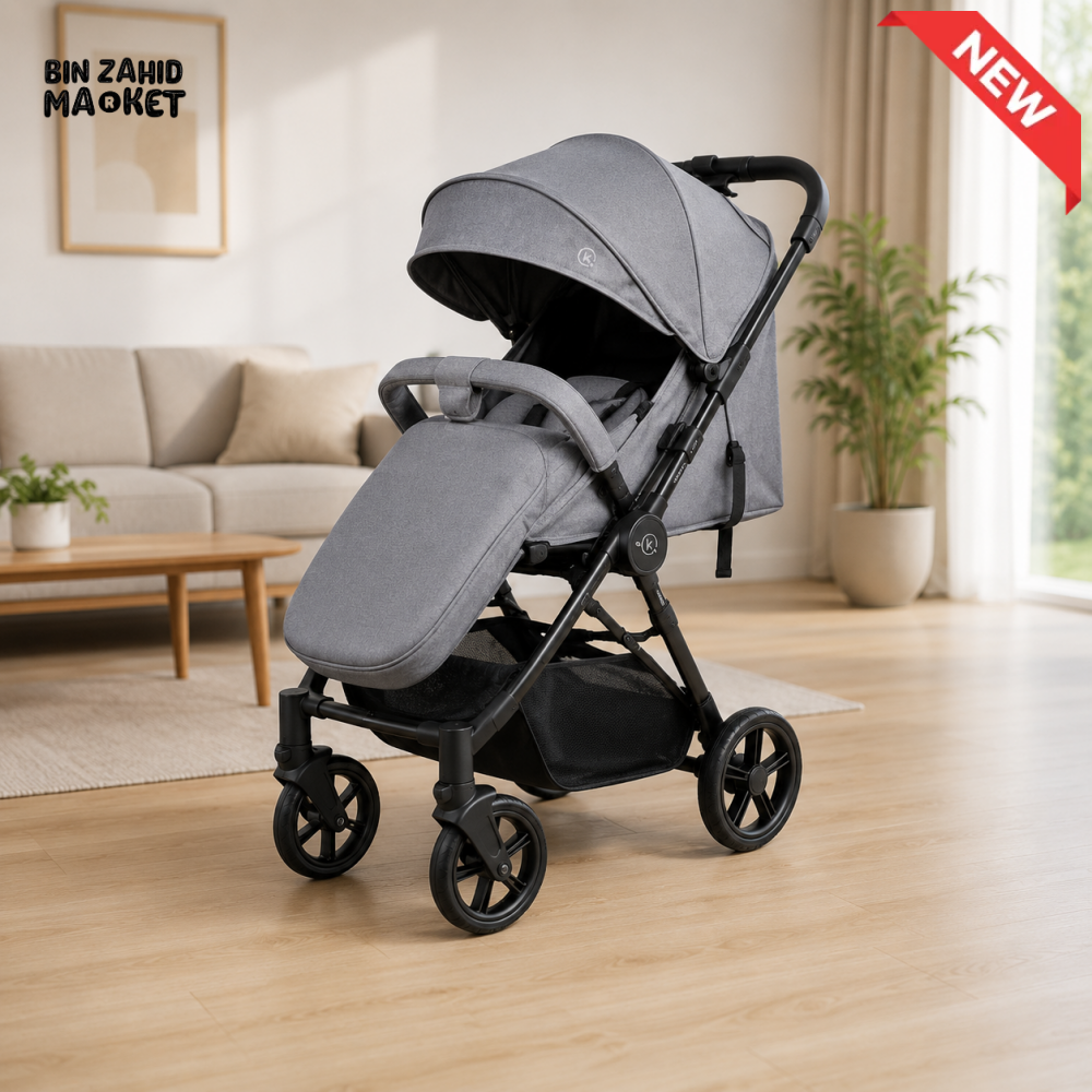 PREMIUM FOLDABLE BABY STROLLER - GREY