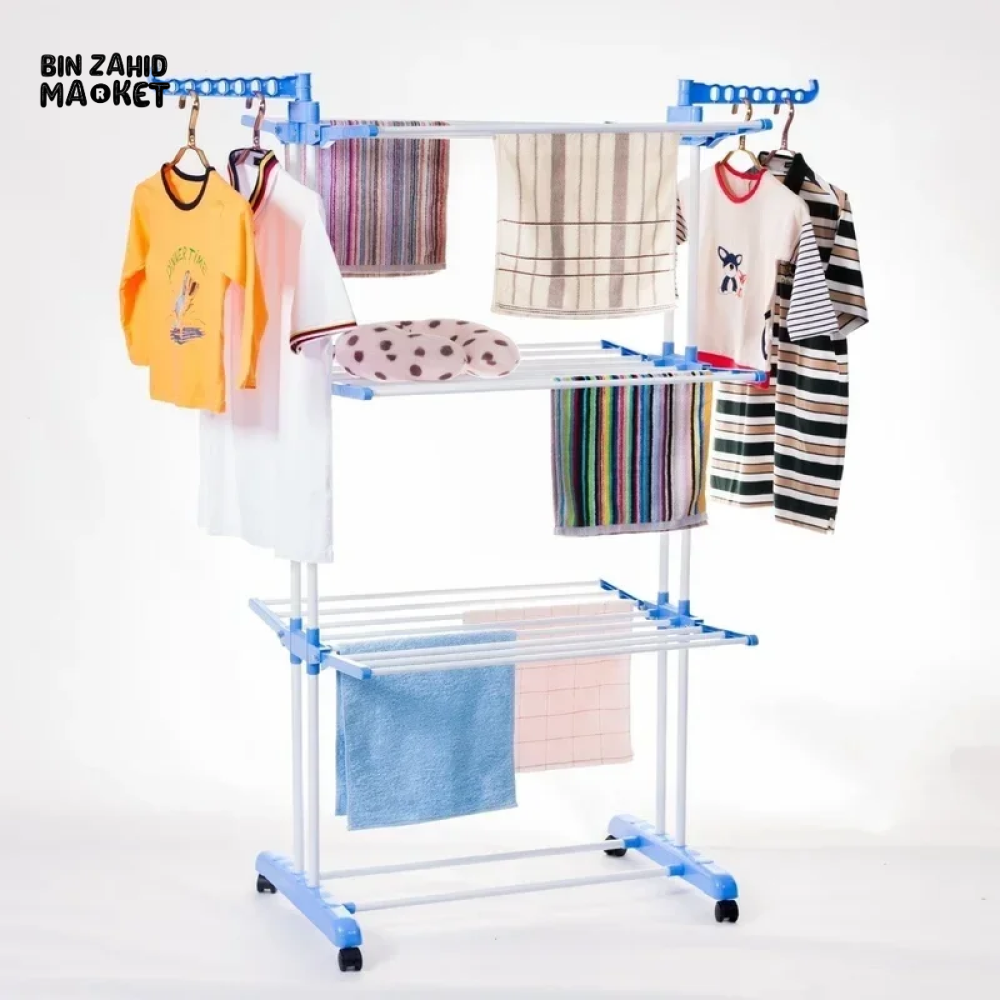 PREMIUM FOLDABLE STAINLESS STEEL DRYING RACK FOR LARGE CLOTHES SPACE-SAVING LAUNDRY DRYER WITH STURDY BASE