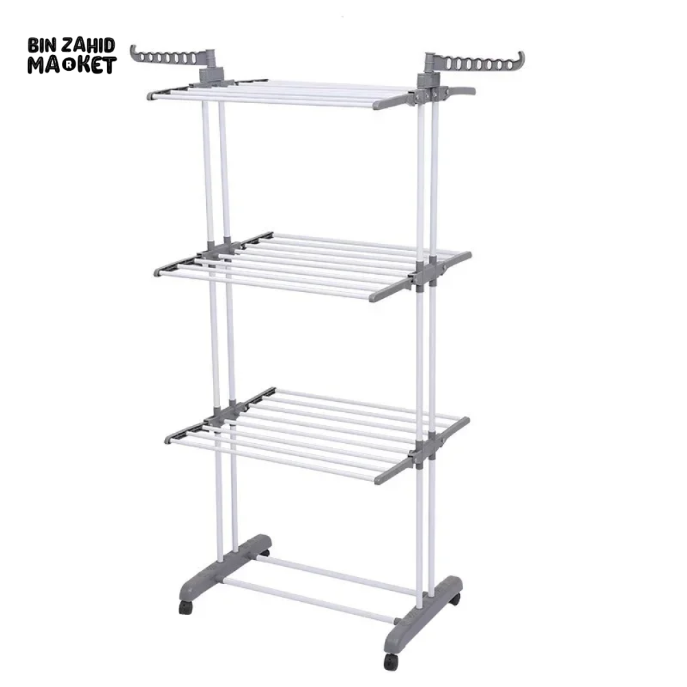 PREMIUM FOLDABLE STAINLESS STEEL DRYING RACK FOR LARGE CLOTHES SPACE-SAVING LAUNDRY DRYER WITH STURDY BASE