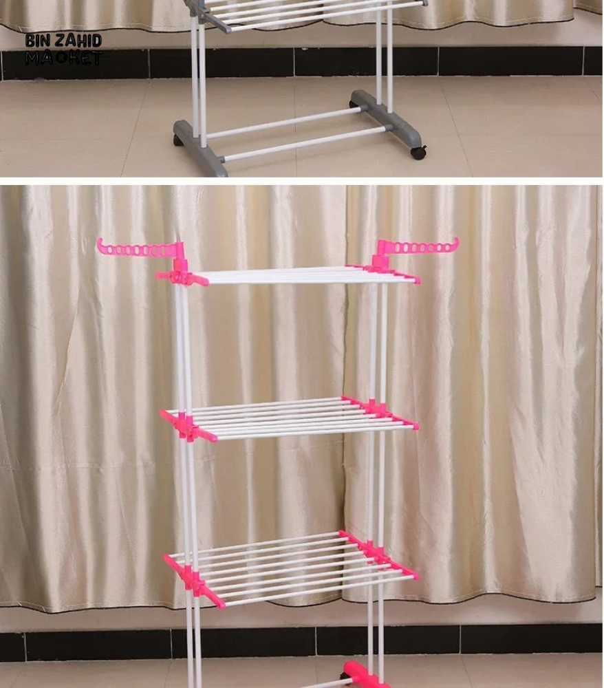 PREMIUM FOLDABLE STAINLESS STEEL DRYING RACK FOR LARGE CLOTHES SPACE-SAVING LAUNDRY DRYER WITH STURDY BASE