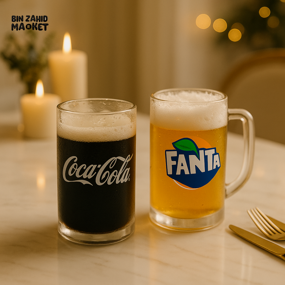 Premium Frosted Drinking Mugs – Coca-Cola & Fanta Print