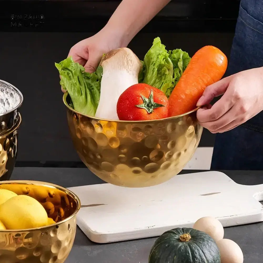 PREMIUM GOLD FINISH STAINLESS STEEL BOWL – MULTIPURPOSE