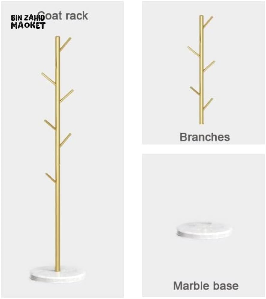 PREMIUM GOLD FREESTANDING COAT RACK STAND