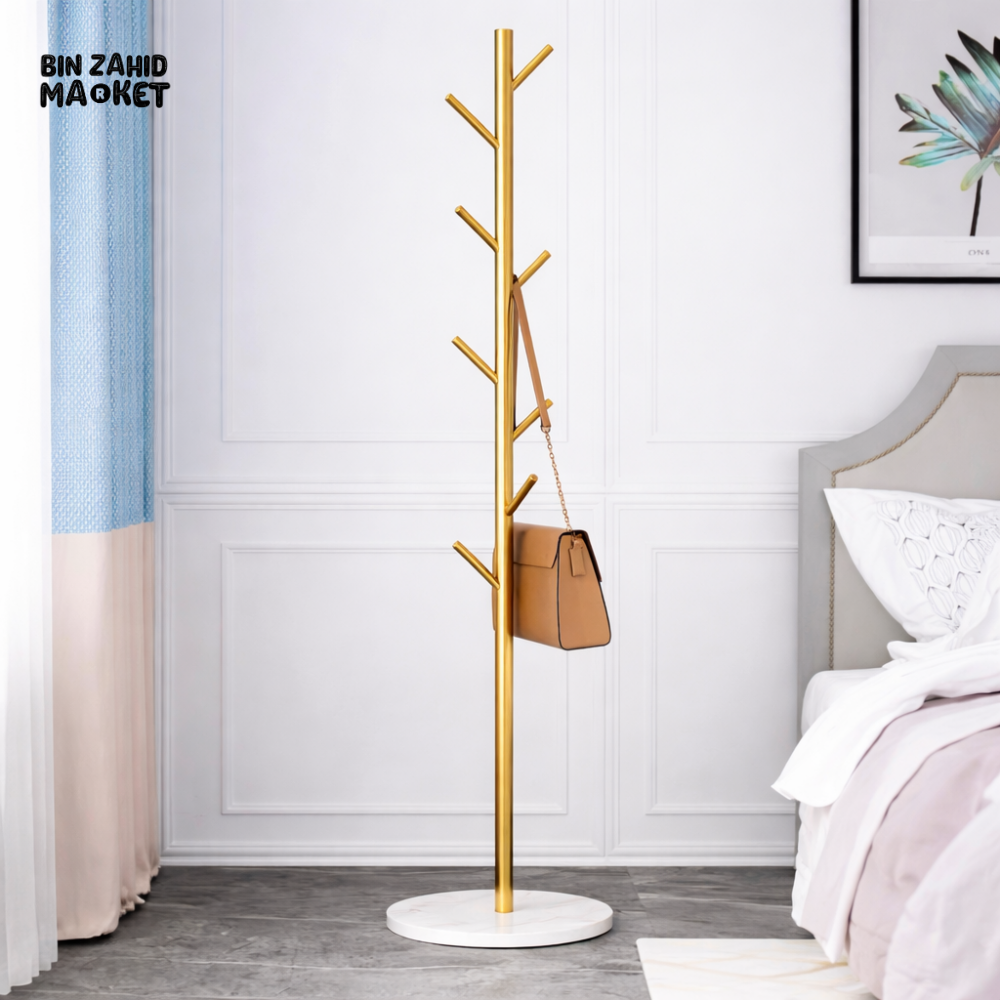 PREMIUM GOLD FREESTANDING COAT RACK STAND