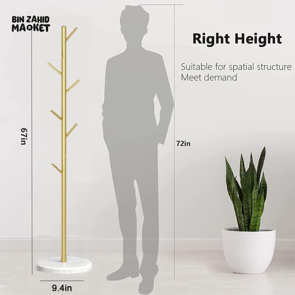 PREMIUM GOLD FREESTANDING COAT RACK STAND
