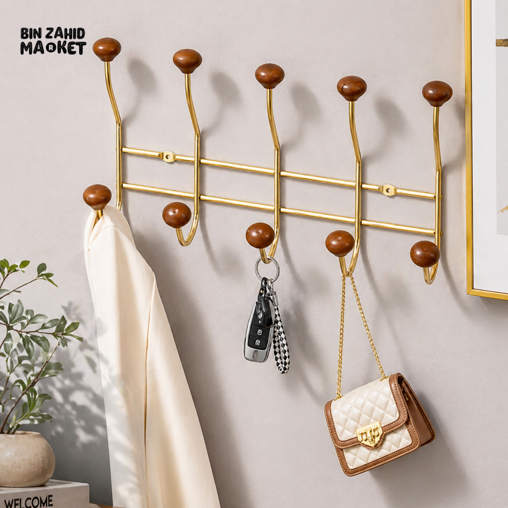 PREMIUM HEAVY-DUTY STAINLESS STEEL MULTI-HOOK WALL HANGER