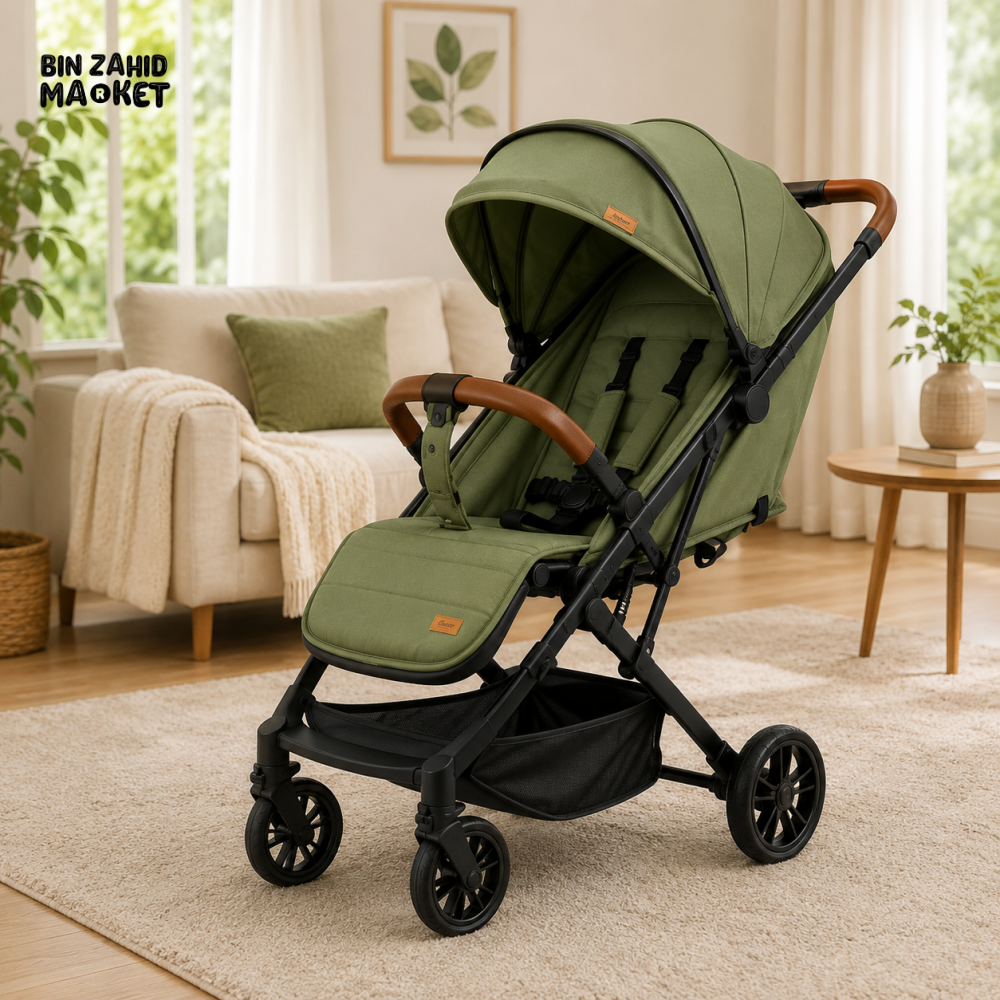 PREMIUM LUXURY BABY STROLLER - GREEN