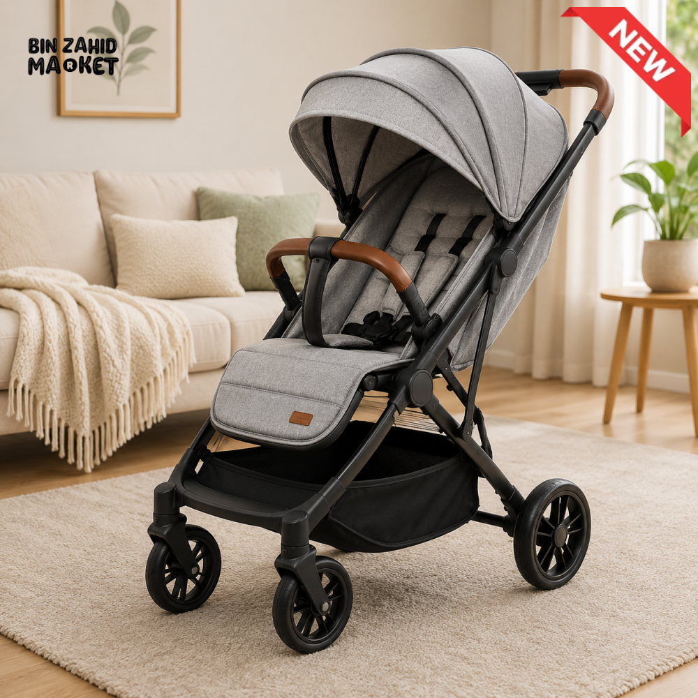 PREMIUM LUXURY BABY STROLLER - GREY