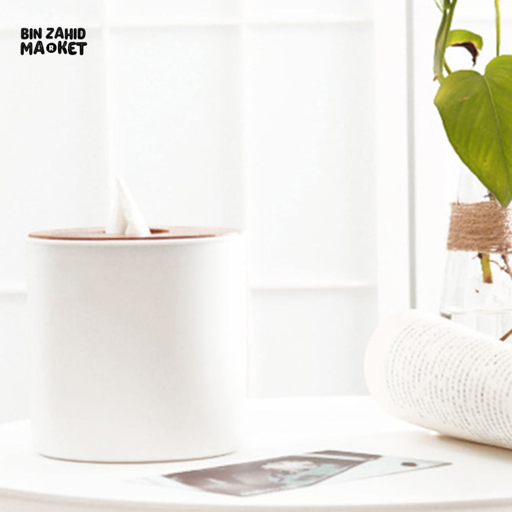 PREMIUM NAPKIN HOLDER – ROUND TISSUE CASE FOR KITCHEN & LIVING ROOM