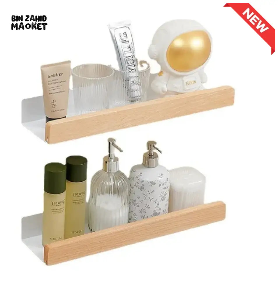 PREMIUM NO-DRILL WALL-MOUNT BATHROOM & KITCHEN STORAGE SHELF