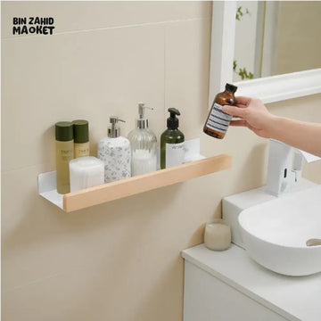 PREMIUM NO-DRILL WALL-MOUNT BATHROOM & KITCHEN STORAGE SHELF
