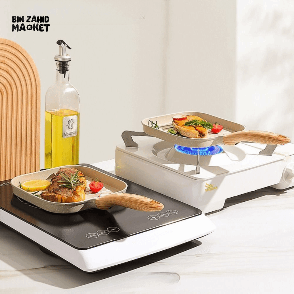 PREMIUM NON-STICK SQUARE GRILL & STEAK PAN