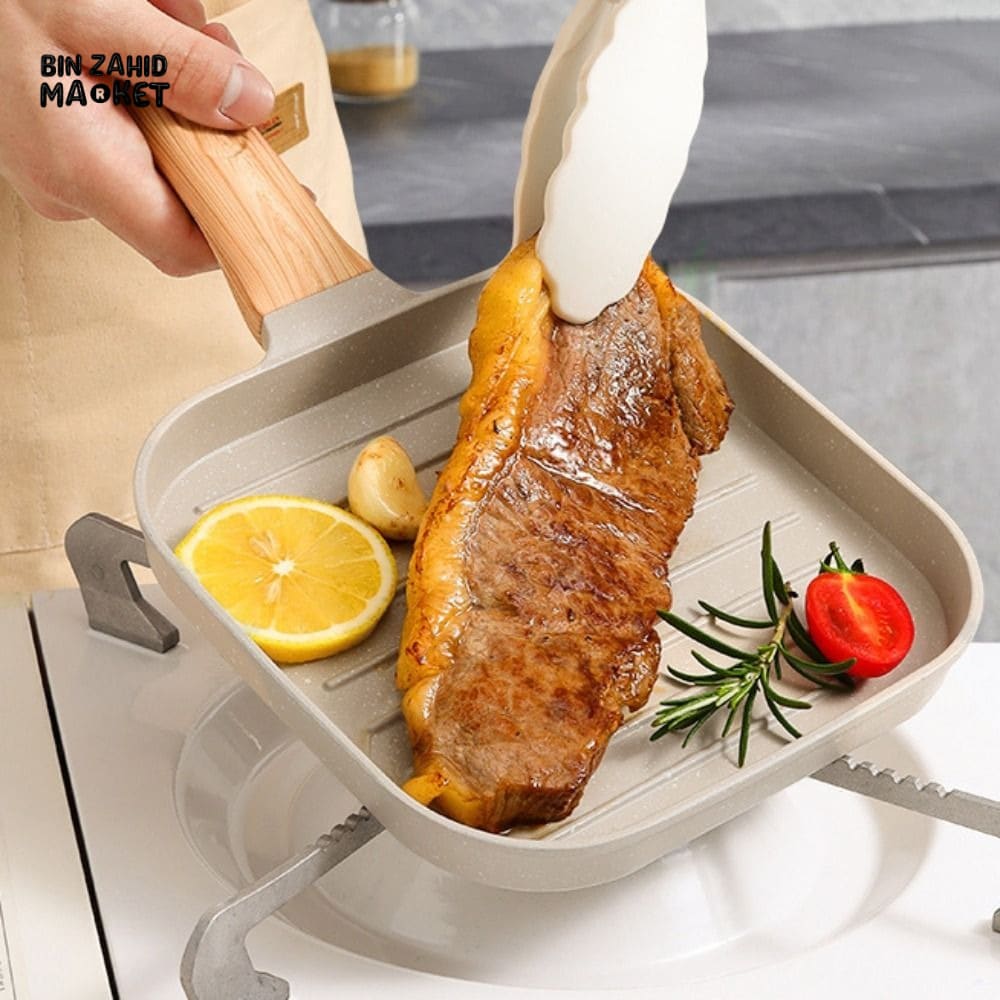 PREMIUM NON-STICK SQUARE GRILL & STEAK PAN