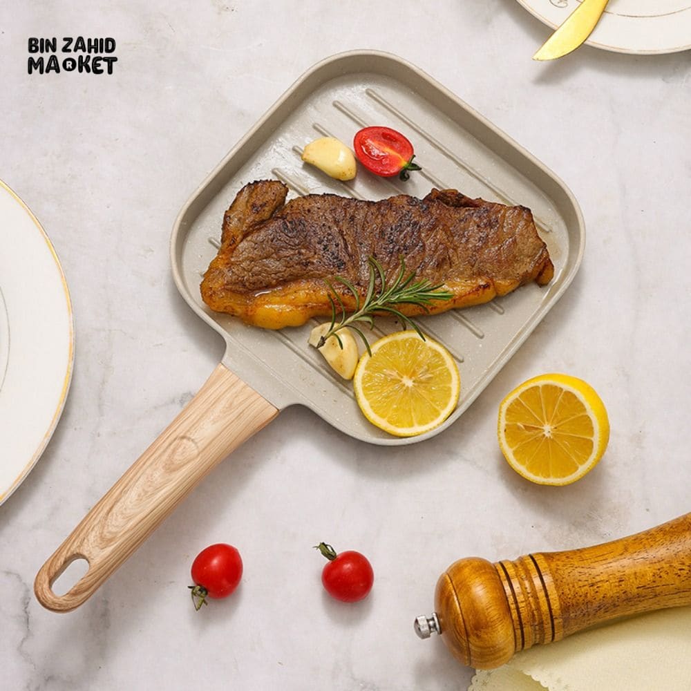PREMIUM NON-STICK SQUARE GRILL & STEAK PAN