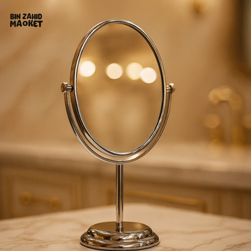 PREMIUM OVAL BEAUTY MIRROR – ROTATING DOUBLE-SIDED - 12 INCHES