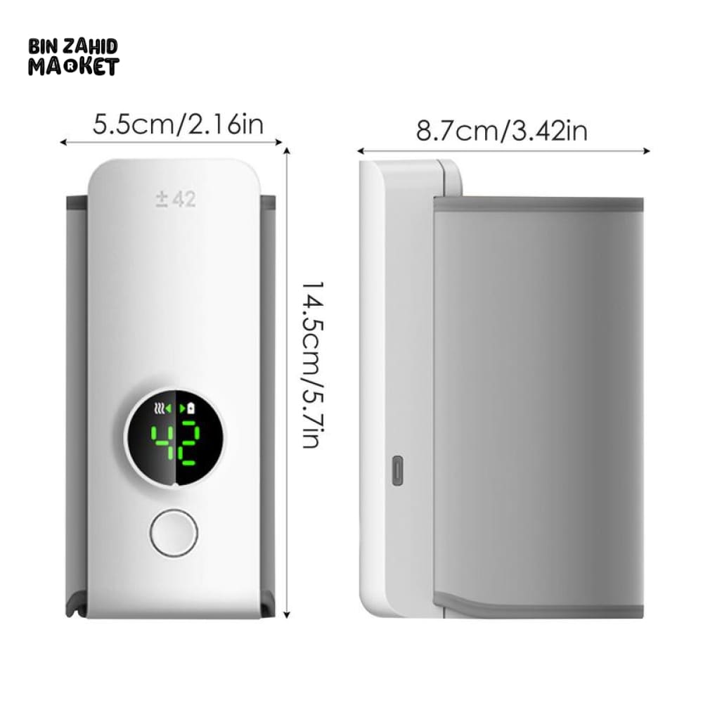 PREMIUM PORTABLE BABY BOTTLE WARMER – USB RECHARGEABLE WIRELESS TRAVEL MILK HEATER FOR BREAST MILK & FORMULA