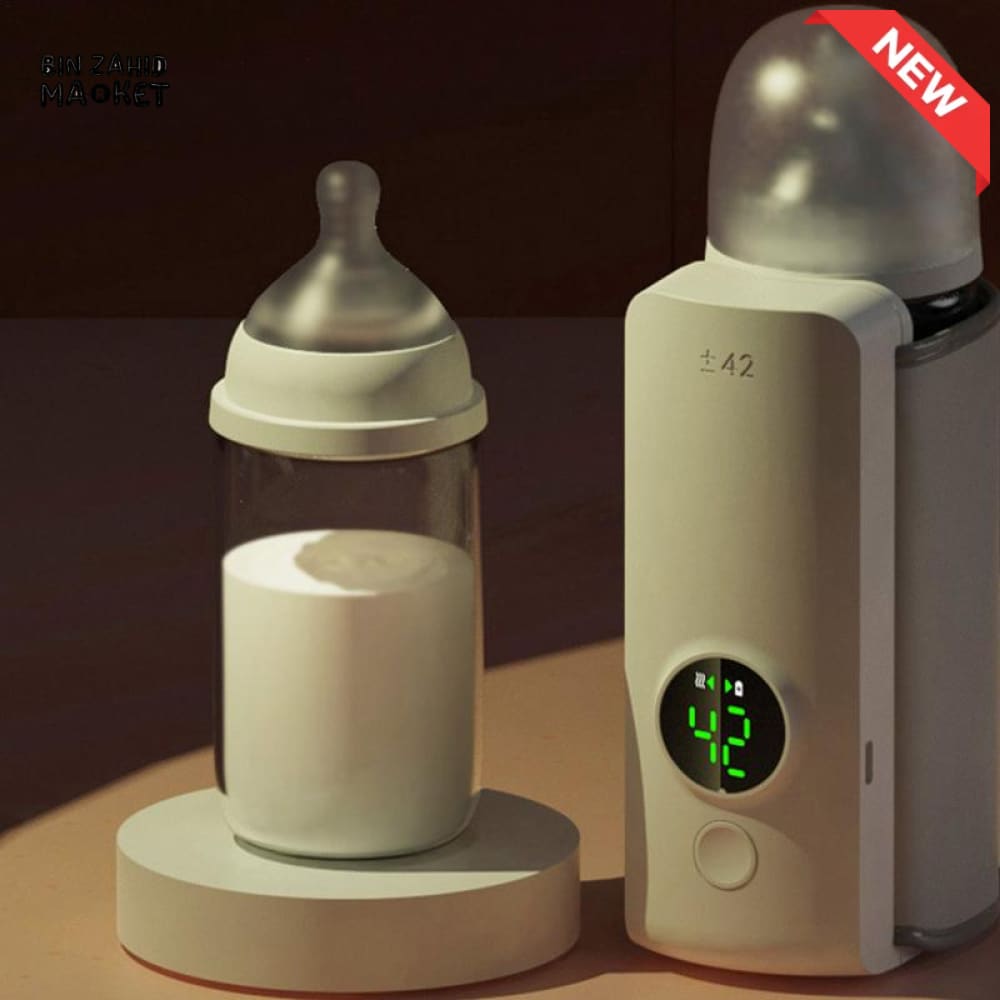 PREMIUM PORTABLE BABY BOTTLE WARMER – USB RECHARGEABLE WIRELESS TRAVEL MILK HEATER FOR BREAST MILK & FORMULA
