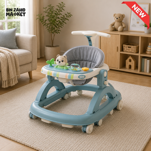 PREMIUM PUSH HANDLE BABY WALKER - BLUE