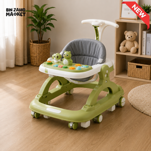 PREMIUM PUSH HANDLE BABY WALKER - GREEN
